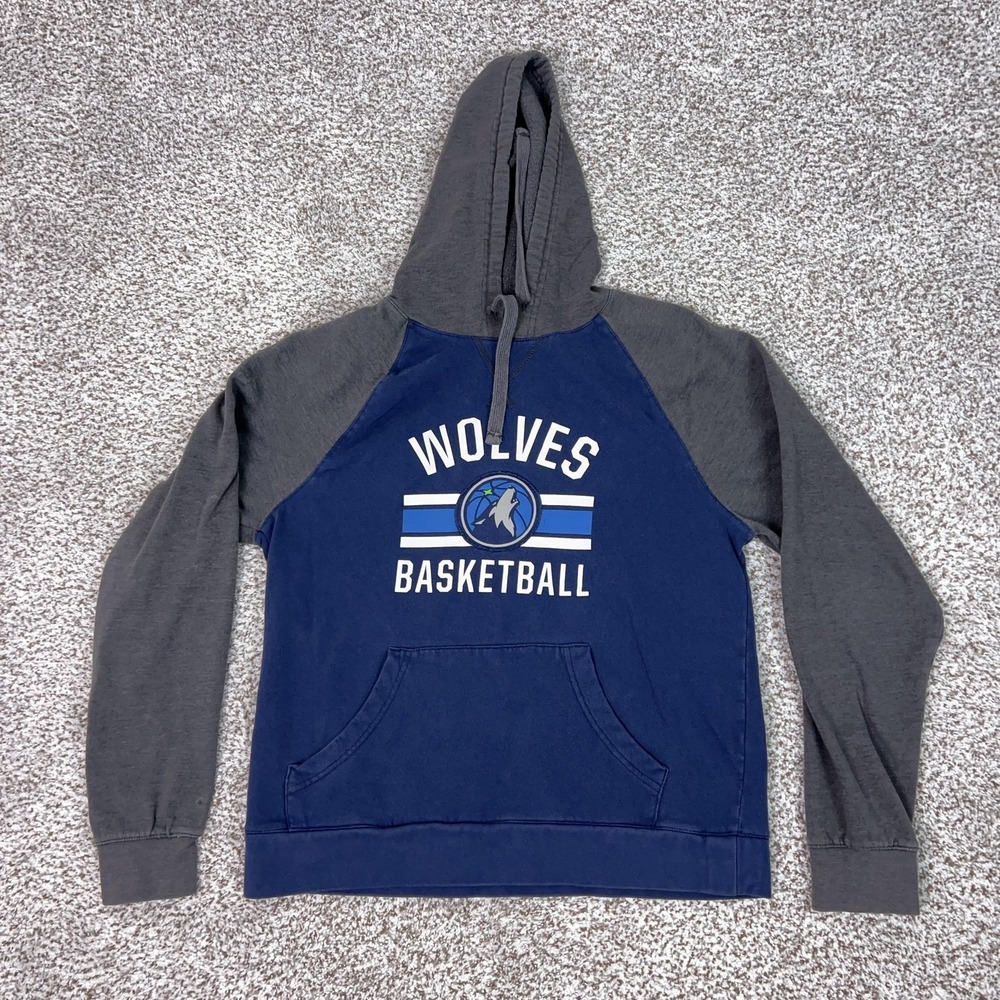 Minnesota Timberwolves Hoodie Mens Medium Blue Gray NBA Basketball Sweatshirt